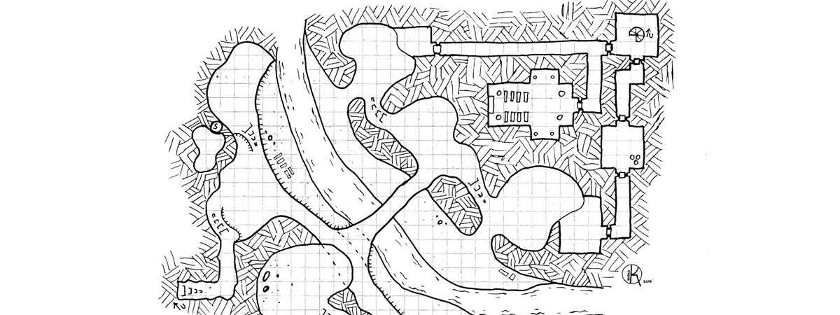 cavern and underground river, rpg, map, jdr, floor plan, dungeon