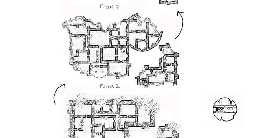 ruined castle, floor plan, rpg map, jdr