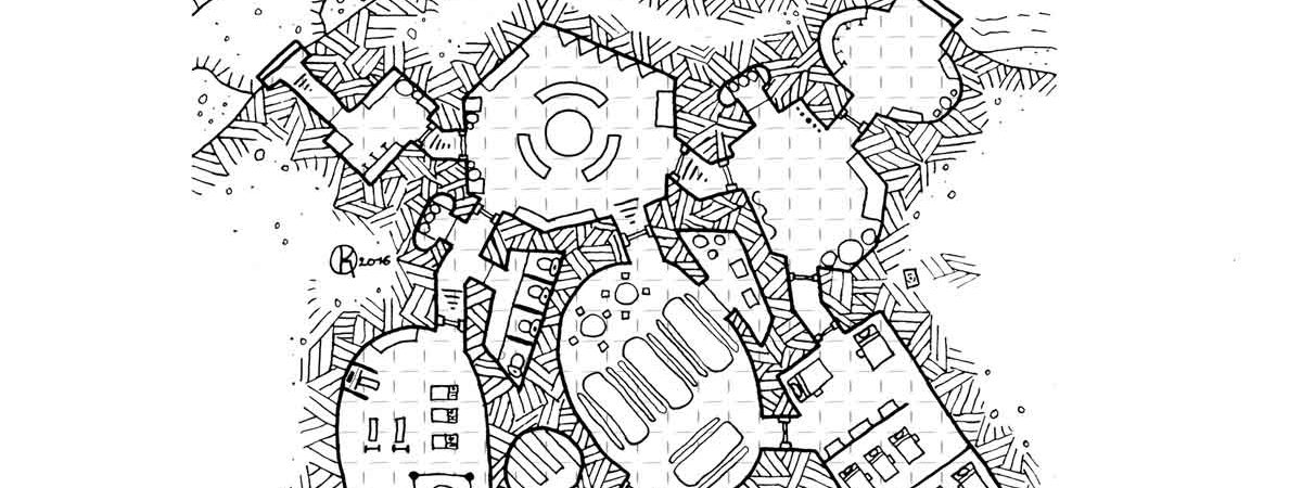 Post Apocalypse Bunker, rpg map, kosmic dungeon