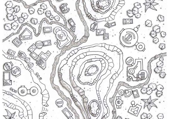 Elkore-1023, sci-fi city, rpg map