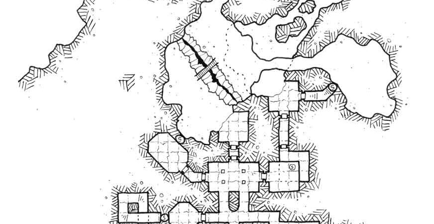 Ywood's-caverns, rpg map, dungeon