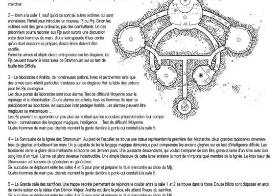 La Rose Noire, one page dungeon