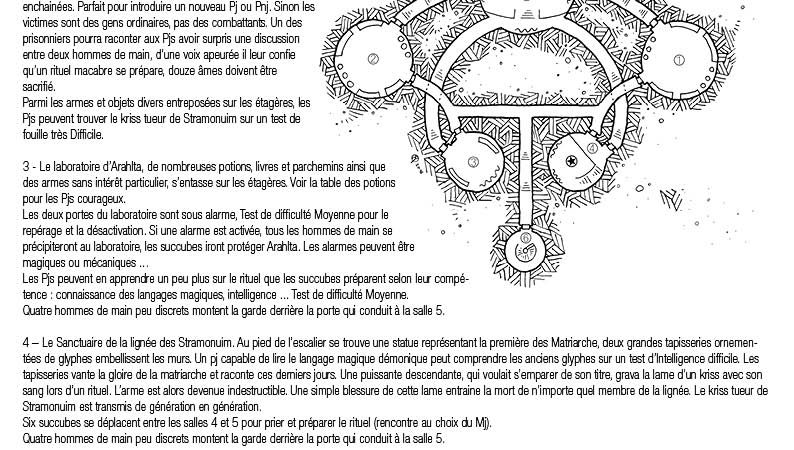 La Rose Noire, one page dungeon