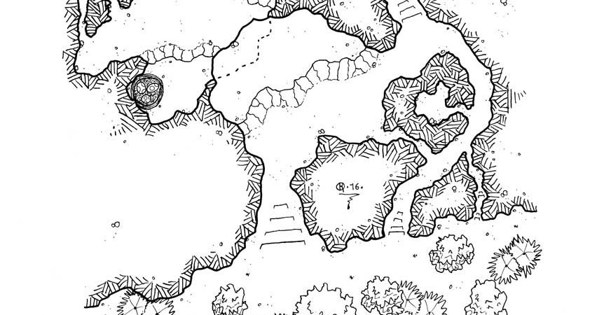 The grotto of Vulba map
