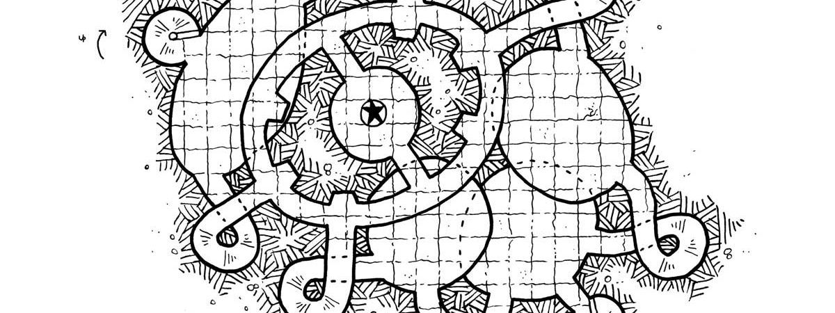 5room, modular dungeon, rpg ,map