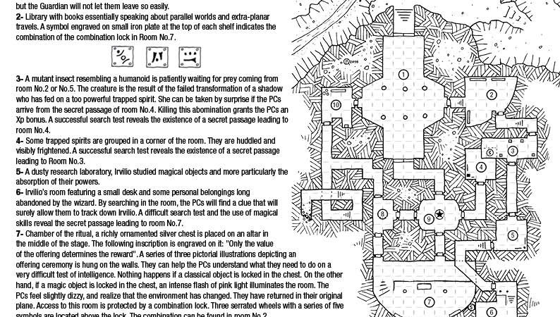 the dungeon of Irvilio- one page dungeon