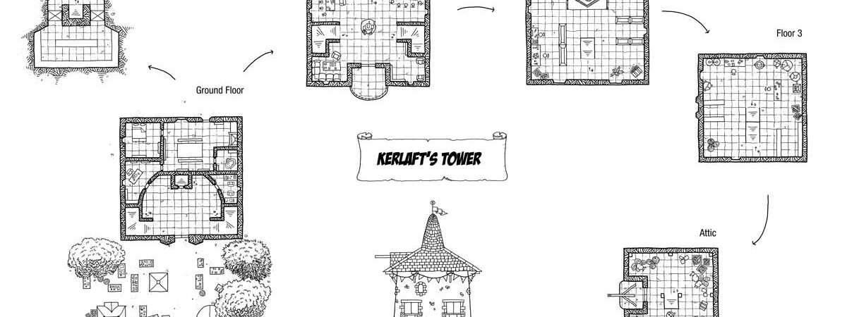 Kerlaft's tower main view map